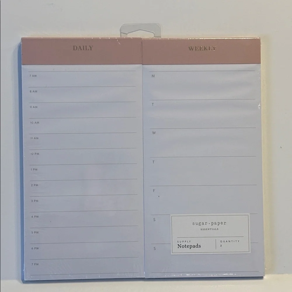 Sugar Paper 2 Pack Undated Daily and Weekly Notepads